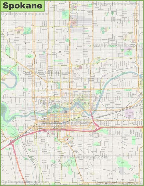 spokane city map|City of Spokane.